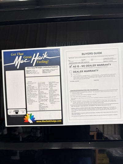 2012 Jeep Wrangler Unlimited Rubicon