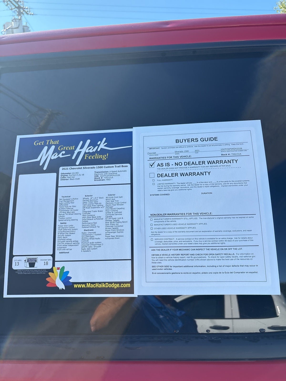 2021 Chevrolet Silverado 1500 Custom Trail Boss