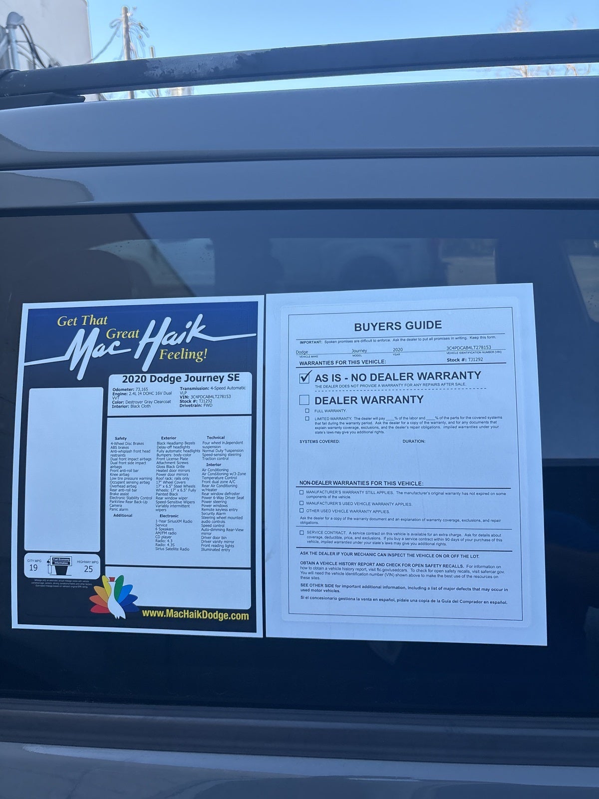 2020 Dodge Journey SE