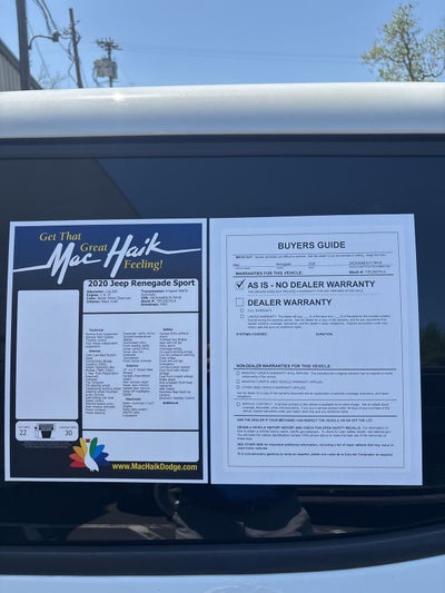 2020 Jeep Renegade Sport